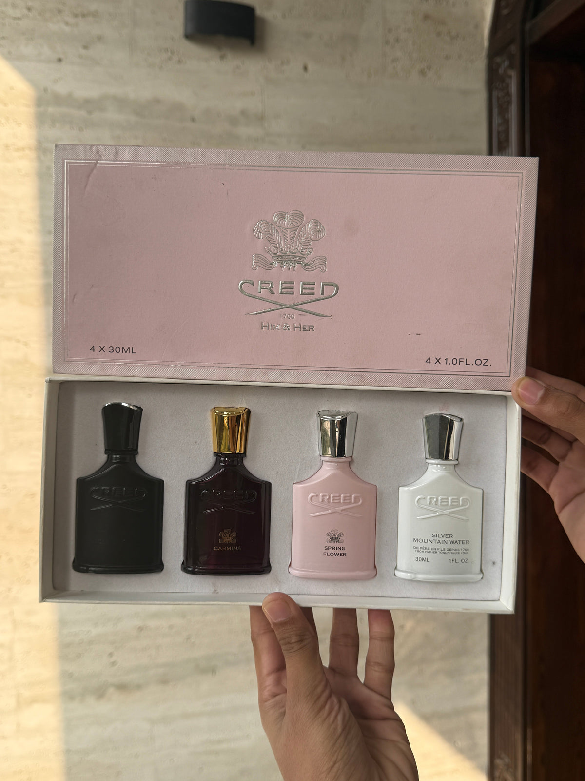 CREED HIM & HER MINI PERFUME SET 30ML X 4