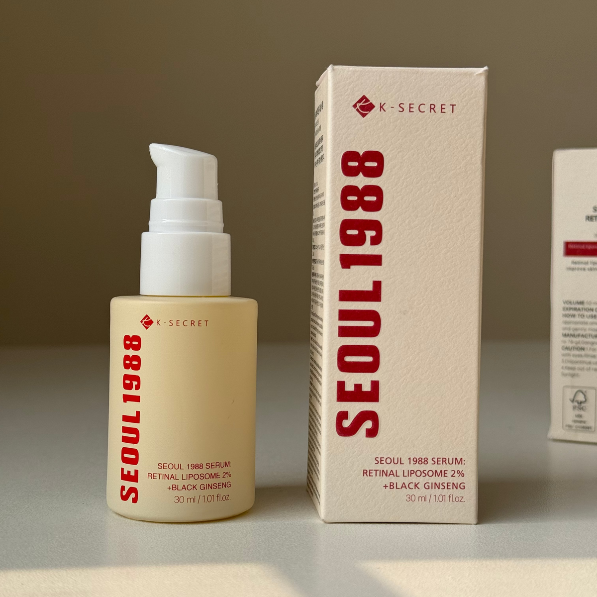K-SECRET SEOUL 1988 Serum : Retinal Liposome 2% + Black Ginseng 30ml