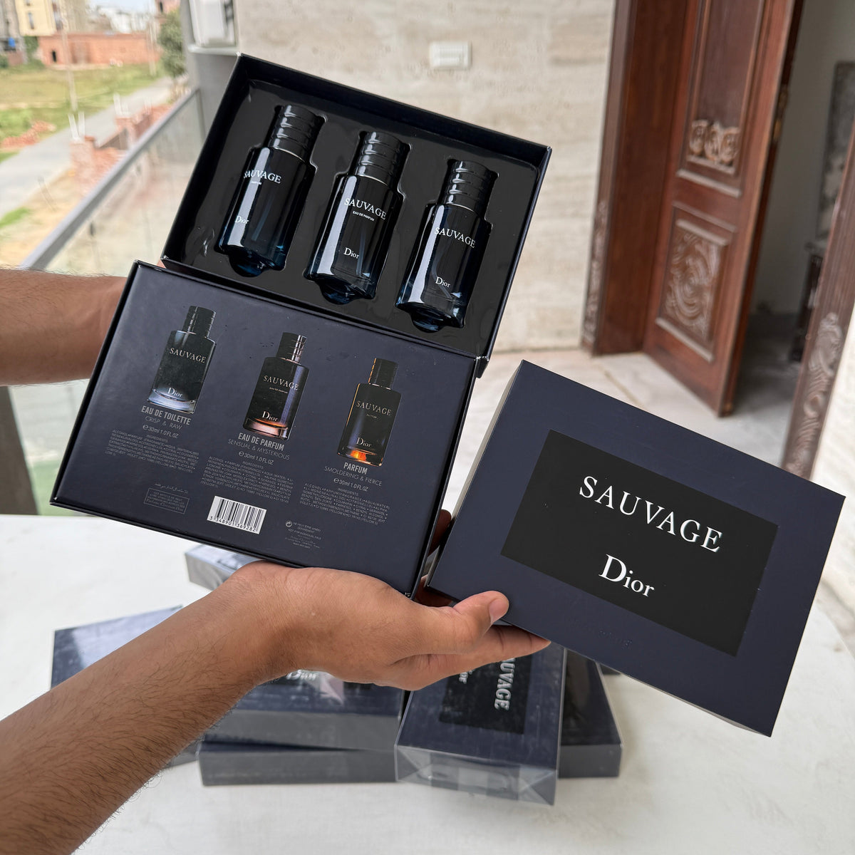 DIOR SAUVAGE MINI PERFUME SET 30ML x 3