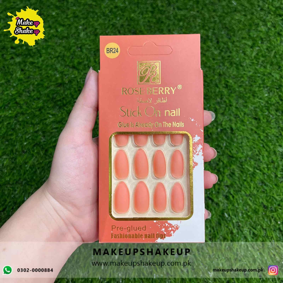 Roseberry Stick On Nails ( BR24 )